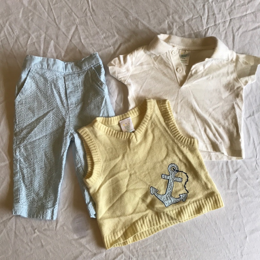 3-6 month boy Nursery Rhyme nautical outfit